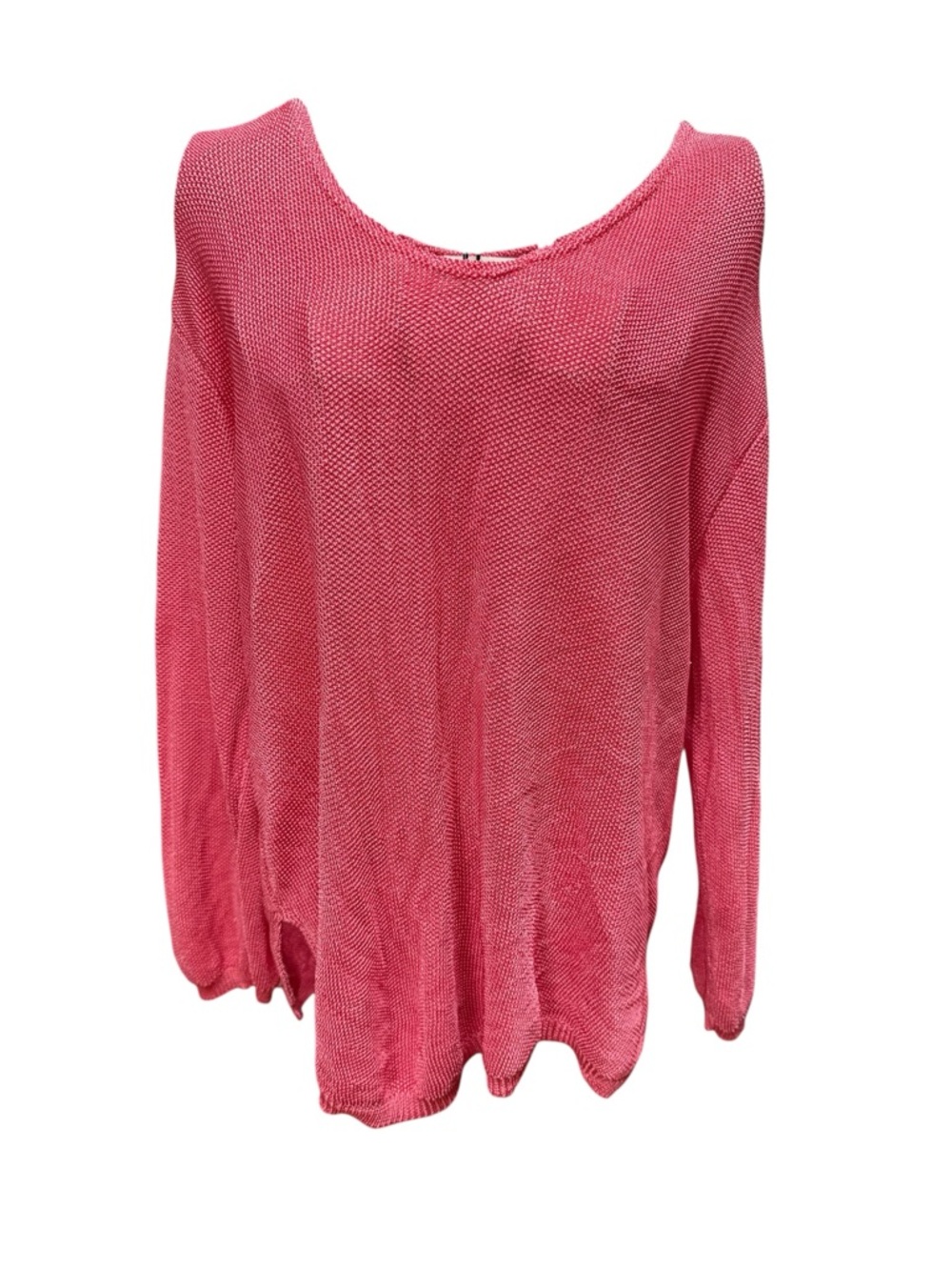 Casual Studio Open-Weave Coral Sweater Shimmering XL